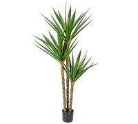 Oairse Arbre artificiel Yucca de 5,6 pieds - Grande plante artificielle Agave avec 3 têtes d'Agave détachables - Plantes de sol tropicales - Faux palmiers pour décoration intérieure/extérieure à