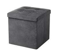 Oak & Tea Pouf Coffre de Rangement Tabouret de Rangement