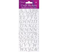 Oaktree Crafts Eleganza N°66 Set d'autocollants Alphabet Argenté