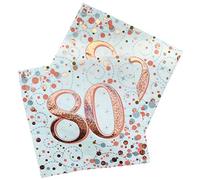 OAKTREE UK Oaktree 635845 Lot de 16 serviettes 3 plis Doré rose 33 x 33 cm