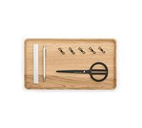 Oakywood Plateau Décoratif en Bois - Fabriqué à la Main - Rectangulaire - Organisateur Minimaliste pour Bureau, Coiffeuse - Décoration Maison - Chêne - 36x20 cm (14.1"x7.9")