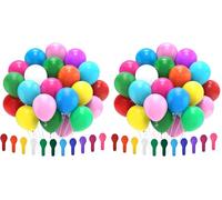 Oamwrae 110 Pièces Ballons Anniversaire Multicolores, 12 Pouces Ballons de Baudruche, Ballon Helium pour Decoration Anniversaire, Remise de Diplôme, Baby Shower, Mariage (Lot de 2)