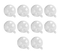 Oaqmvgin Boule de Noël transparente ouverte 3 cm | Décoration en plastique transparent de 3 cm de diamètre ; facile à remplir pour des boîtes cadeaux personnalisées et un arbre