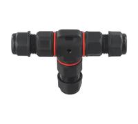 Oaqmvgin Connecteur de câble étanche étanche IP68 Junction Joint à trois | Prend en charge une plage de fil de 5 à 9 mm avec pince réglable ; idéal pour l'éclairage extérieur, le paysage et
