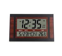 Oaqmvgin Horloge murale numérique pour mur ou table, grands chiffres | Chiffres gras, alarme sonore et répétition, affichage du calendrier et de la température, idéal pour le chevet ou le mur