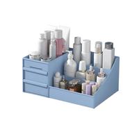 Oaqmvgin Organiseur de maquillage avec 6 compartiments et 2 tiroirs | Parfait pour la décoration de dortoir et la configuration du bureau, cet organisateur garde les soins de la peau