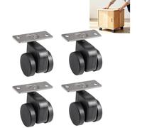 Oaqmvgin Roulettes de 1,5" à verrouillage automatique à 360° pour tables et | La tige compacte de 3,8 cm s'adapte aux pieds de meubles serrés ; les quatre roues se déplacent facilement dans les espaces