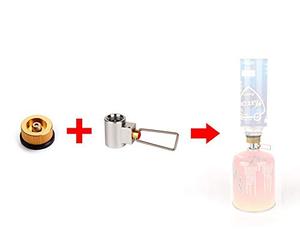OAREA Convertisseur De Gaz Canister Adaptateur De Recharge De Shifter Cuisinière À Gaz Cylindres De Four De Camping + Adaptateur De Conversion De Tête De Cartouche De Gaz