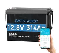 Oasesenergy Bluetooth 12V 300Ah(314Ah) LiFePO4 Batterie, BMS 200A amélioré, jusqu'à 15000 Cycles, Batterie au Lithium 4019Wh, pour Les systèmes solaires Camping-Cars, caravanes, Bateaux, Camping