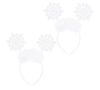 OATIPHO 2pièces Bandeaux Flocon de Blancs Set de Coiffes Décorations Noël Accessoires Cheveux Garçon Fille Fête