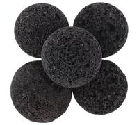 OATIPHO 5 Pièces Pierres de Sauna pour Hammam en Pierre Volcanique, Noir | Pierres Naturelles, Chauffe Vapeur Intérieur Extérieur, Accessoires Sauna