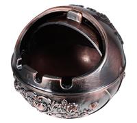 OATIPHO Cendrier Couvercle en Métal Résistant aux Chocs, Petit Cendrier Rond Portable pour Salon et Terrasse, Accessoire pour Fumeurs Intérieur et Extérieur