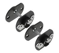 OATIPHO Connecteurs pour Canapé Sectionnel en PE et Fer Noir, Robustes et Ajustables, Accessoires Indispensables pour Meubles de Salon, Pack de 2 Sets