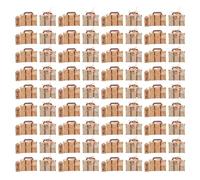 OATIPHO Lot de 60 Mini-boîtes Valises à Dragées en Papier Kraft Vintage 8,1 X 5,6 X 3 Cm, Boîte à Bonbons Vide pour Mariage et Fête avec Étiquettes, Coffret Présent Voyage Original