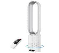 OAUEOR Ventilateur Colonne Silencieux, 58cm Ventilateur sans Pale | 32 dB, 8 Vitesses, 3 Modes, Purification UV, Oscillation 90°, Minuterie, Tactile & Télécommande, pour Chambre, Bébé & Bureau
