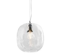 Oban Suspension En Verre Soufflé Cristal E27 Ip20 - Lampe Design Avec Diffuseur Artisan - Structure Elégante Pour Intérieur