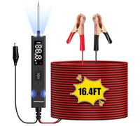 OBDMONSTER Testeur De Tension Pour Voiture, 0-80V DC Testeur de Système Électrique,Sonde Électronique Avec Lampe, Affichage LED et Alarme Pour Tester Batteries, Continuité, Masse, Polarité et Diodes