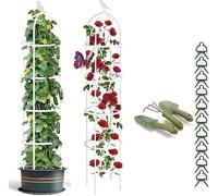 Obélisque De Jardin Acier Tuteur Treillis Plante Grimpante, Support Tour Métal Colonne Rosiers pour Intérieur Extérieur Terrasse D 25 28 32 36 40cm