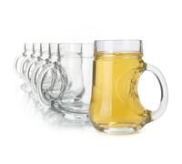 Oberglas MOSTKANNE BIRNE Lot de 6, 250 ml | Chope à cidre traditionnelle avec anse | Idéale pour cidre de pomme, poiré, jus & spritzers | Verre robuste pour maison & usage pro | Lave-vaisselle