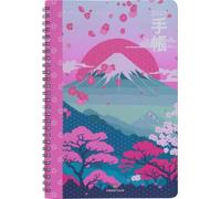 Oberthur - 1 Agenda 25 Semainier Wire'O FSC TOKYO - Janvier 2027 à Décembre 2027 - Dimension 17 x 25 cm - Visuel MONTAGNE - 2 Langues