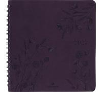 Oberthur - 1 Agenda Carré 16 Semainier Wire'O FSC PRIMROSE Violet - Janvier 2027 à Décembre 2027 - Dimension 16 x 16 cm - 2 Langues