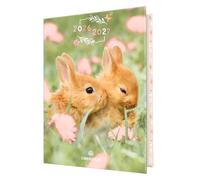 Oberthur - 1 Agenda Scolaire Journalier - Visuel Lapin Mignon Dans le Pré - Août 2026 à Juillet 2027 - Format 12 x 17 cm