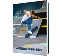 Oberthur - 1 Agenda Scolaire Journalier - Visuel Vélo FISE BMX - Août 2026 à Juillet 2027 - Format 12 x 17 cm