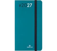 OBERTHUR - 1 Agenda Semainier 16 NEO FLEX Vert Emeraude - Janvier 2027 à Décembre 2027 - Format 9,5 x 17,5 cm - 2 Langues