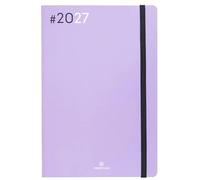 OBERTHUR - 1 Agenda Semainier 25 NEO FLEX - Janvier 2027 à Décembre 2027 - Dimension 16 x 24 cm - Couverture Lila - Bilingue