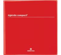Oberthur - 1 Wochenkalender, Quadratisch, Kompakt², Boreal-Stil, Rot - September 2024 Bis September 2025 - Format 16 X 16 Cm