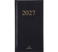 OBERTHUR - 1 Agenda Semainier de Poche - Couverture Kiev - Janvier 2027 à Décembre 2027 - Format 9 x 16 cm - Coloris Noir - 2 Langues