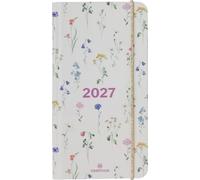 OBERTHUR - 1 Agenda Semainier de Poche GIVERNY - De Janvier 2027 à Décembre 2027 - Format 9,5 x 17 cm - Visuel Herbier - 2 Langues
