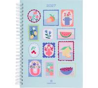 Oberthur - 1 Agenda Semainier Flores - Mon Agenda Bullet - Reliure Spiralée - Janvier 2027 à Décembre 2027 - Format 15,5 x 21,5 cm - Visuel Fruits