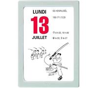 OBERTHUR - 1 Bloc Calendrier à Effeuiller Ephémérides Humoristique - Janvier 2026 à Décembre 2026 - Dimension 9.2 x 6.3 cm - Boitier Couleur Aléatoires (gris, rouge ou bleu)