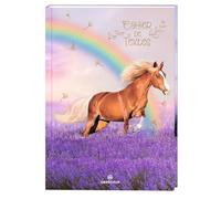 Oberthur - 1 Cahier de Textes Cheval et Arc-en-Ciel - Dimension : 15 x 21 cm - Reliure Brochée