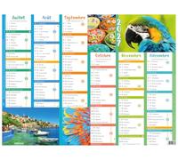OBERTHUR - 1 Calendrier Mural Annuelle Illustré PEFC - Thème Motifs Color Story - Dimension 27 x 21 cm - Janvier 2027 à Décembre 2027