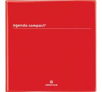 Oberthur - 1 Wochenkalender, Quadratisch, Kompakt², Boreal-Stil, Rot - September 2024 Bis September 2025 - Format 16 X 16 Cm