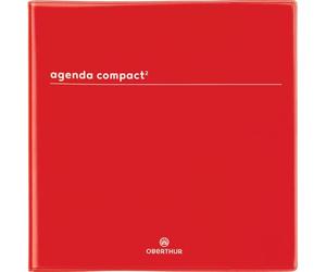 Oberthur - 1 Wochenkalender, Quadratisch, Kompakt², Boreal-Stil, Rot - September 2024 Bis September 2025 - Format 16 X 16 Cm