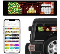 OBEST Panneau LED Programmable,Panneau LED Flexible,LED Car | Télécommande APP,Connexion USB/Allume-Cigare,câble de 5M,Pour Voiture,Magasin,Publicitaire