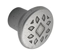 OBF 73 7075 22 Grimme Djerba Bouton de tiroir rond Ø 35 mm Aplati Profondeur 29 mm ZN Étamé Argent vieilli