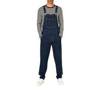 OBiQuzz Salopette en jean pour homme - Salopette de travail des années 90 - Bleu - Salopette en jean - Salopette pour homme - Salopette moderne en jean - Combinaison longue, bleu foncé, XL