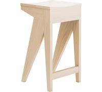 Objekte unserer Tage Tabouret de bar Schulz - Chêne ciré pigmenté blanc - 65 cm