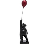 Objet décoratif - KARE - Ours noir avec ballon - Hauteur 74 cm - Design contemporain - Pour salon