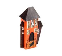Objet décoratif Maison d'halloween à LED chat noir & fantôme Puckator Orange TU