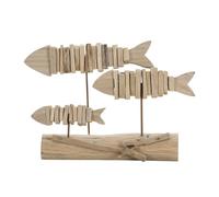 Objet décoratif poisson Mauro Ferretti Beige 37x10x24 cm