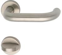 Objet - Garniture à béquilles GEOS 1754/D6K - sur rosace WC, TS au choix,inox
