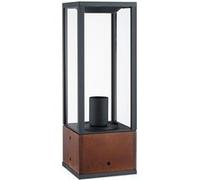 Paulmann 94675 luminaire d'extérieur LED Objet lumineux Timba IP44 400 mm borne lumineuse sans ampoule carré max. 60W Outdoor Bois E27