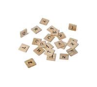 Objets décoratifs - Lettres de l'alphabet façon scrabble en bois - Décoration de fête - Blanc