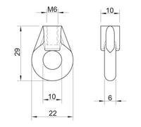 OBO Bettermann OBO Bettermann Anneau à œil 2084 K M6 galvanisé électrolytiquement Quantité:100