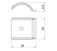 OBO Bettermann OBO Bettermann Bac de rétention feuillure M 22 FT 2058FW Quantité:1